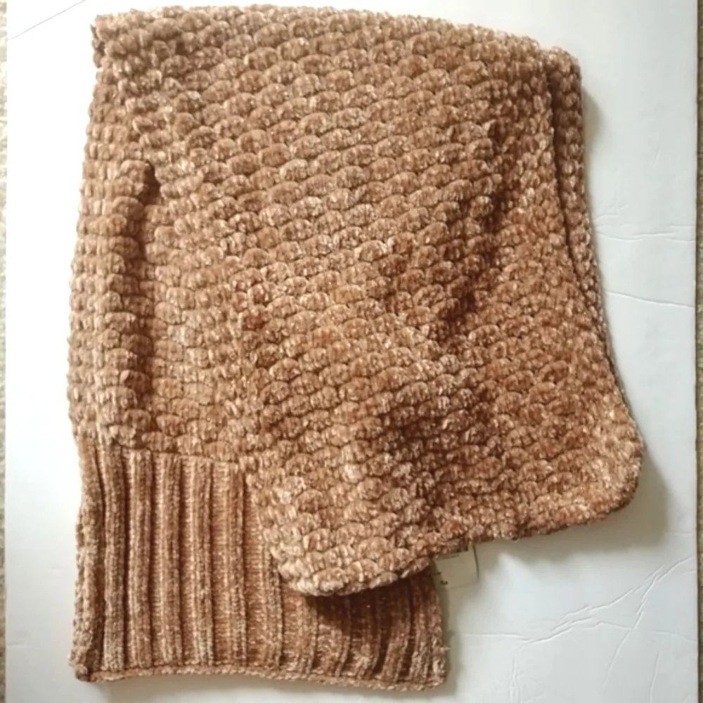 Charter Club Chenille Muffler Camel Scarf One Size, NWT